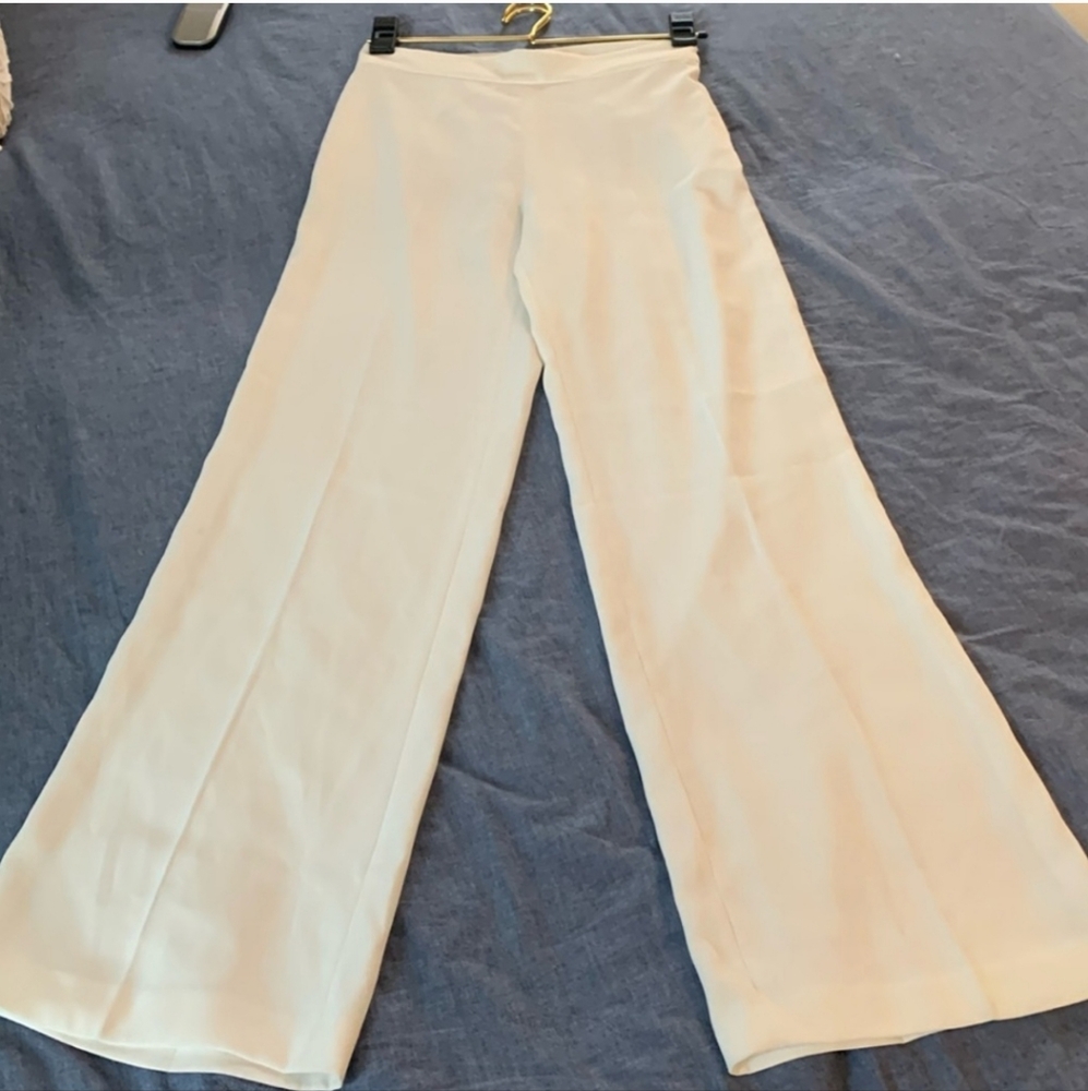 White Zara Wide Leg Pants